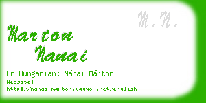 marton nanai business card